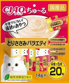 [いなば]CIAO ちゅ~る とりささみバラエティ 14g×20本