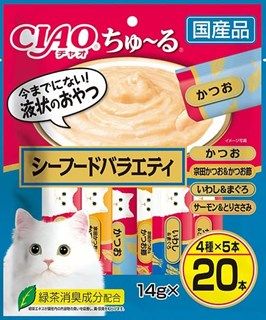 [いなば]CIAO ちゅ~る シーフードバラエティ 14g×20本