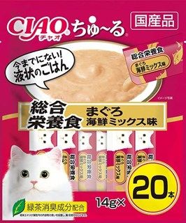 [いなば]CIAO ちゅ~る 総合栄養食 まぐろ 海鮮ミックス味 14g×20本