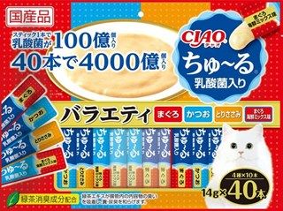 [いなば]CIAO ちゅ~る 乳酸菌入り バラエティ 14g×40本
