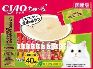 [いなば]CIAO ちゅ~る とりささみ･チキンミックスバラエティ 14g×40本