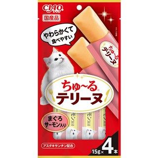 [いなば]CIAO ちゅ~るテリーヌ まぐろ サーモン入り 15g×4本
