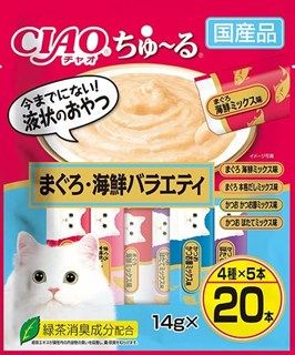 [いなば]CIAO ちゅ~る まぐろ･海鮮バラエティ 14g×20本入