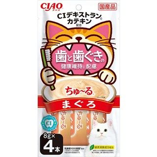 [いなば]CIAO  ちゅ~る 歯と歯ぐきの健康維持に配慮 まぐろ 8g×4本