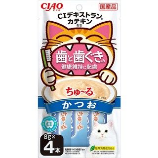 [いなば]CIAO  ちゅ~る 歯と歯ぐきの健康維持に配慮 かつお 8g×4本