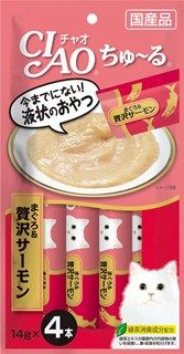 [いなば]CIAO ちゅ~る まぐろ&贅沢サーモン 14g×4本