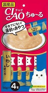 [いなば]CIAO ちゅ~る いわし&まぐろ 14g×4本