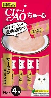 [いなば]CIAO ちゅ~る サーモン&とりささみ 14g×4本