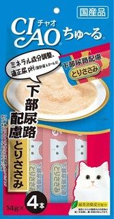 [いなば]CIAO ちゅ~る 下部尿路配慮 とりささみ 14g×4本