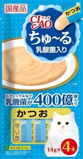 [いなば]CIAO ちゅ~る 乳酸菌入り かつお 14g×4本