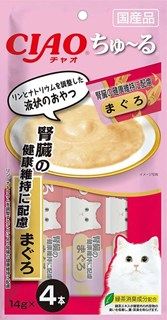 [いなば]CIAO ちゅ~る 腎臓の健康維持に配慮 まぐろ 14g×4本