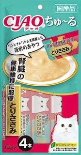 [いなば]CIAO ちゅ~る 腎臓の健康維持に配慮 とりささみ 14g×4本