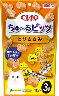 [いなば]CIAO ちゅ~るビッツ とりささみ 12g×3袋