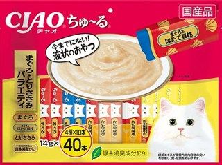 [いなば]CIAO ちゅ~る まぐろ･とりささみバラエティ 14g×40本