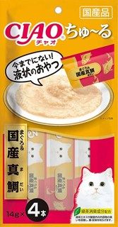[いなば]CIAO ちゅ~る まぐろ&国産真鯛 14g×4本