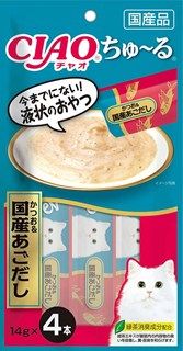 [いなば]CIAO ちゅ~る かつお&国産あごだし 14g×4本
