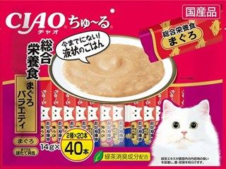 [いなば]CIAO ちゅ~る 総合栄養食 まぐろバラエティ 14g×40本