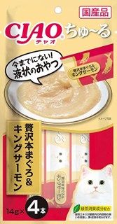 [いなば]CIAO ちゅ~る 贅沢本まぐろ&キングサーモン 14g×4本
