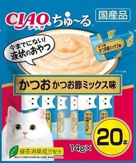 [いなば]CIAO ちゅ~る かつお かつお節ミックス味 14g×20本