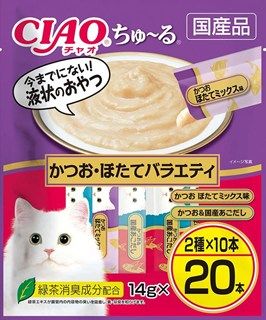 [いなば]CIAO ちゅ~る かつお･ほたてバラエティ 14g×20本