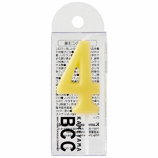 [カメヤマ]ナンバーキャンドルパステル 4番アイボリー