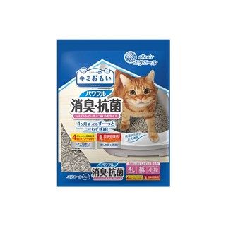 [エリエール]キミおもい パワフル消臭･抗菌 システムトイレ用ネコ砂 小粒 4L