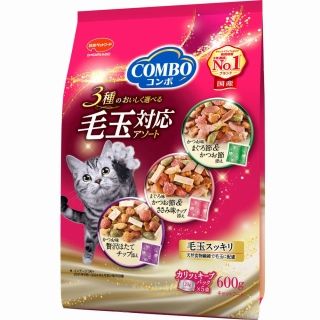 [日本ペットフード]コンボ キャット 毛玉対応アソート600g(120g×5)