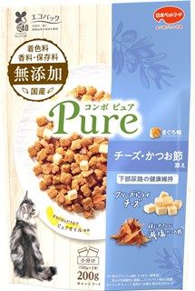 [日本ペットフード]コンボ ピュア キャット まぐろ味･チーズ･かつお節添え 200g(100g×2袋)