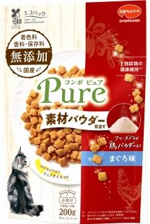 [日本ペットフード]コンボ ピュア キャット まぐろ味･鶏パウダー仕立て 200g(100g×2袋)