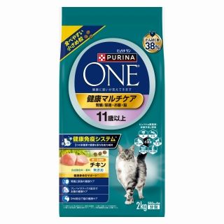 [ネスレ]ピュリナワンキャット 健康マルチケア 11歳以上 チキン 2Kg