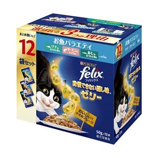 [ネスレ]フィリックスパウチ 我慢できない隠し味ゼリー お魚バラエティ 50g×12袋