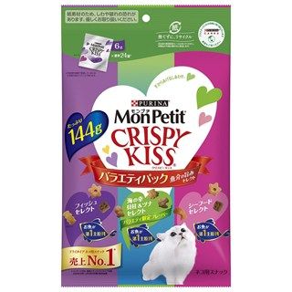 [ネスレ]モンプチ クリスピーキッス バラエティパック 魚介の旨みセレクト 144g