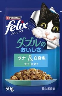 [ネスレ]フィリックスパウチ ダブルのおいしさ ツナ&白身魚 50g