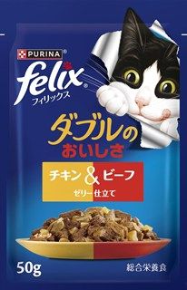 [ネスレ]フィリックスパウチ ダブルのおいしさ チキン&ビーフ 50g