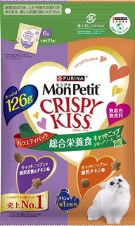 [ネスレ]モンプチ クリスピーキッス バラエティパック 総合栄養食キャットニップ入り 2種のアソート 126g
