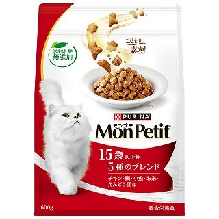 [ネスレ]モンプチ バッグ 15歳 5種のブレンド 600g