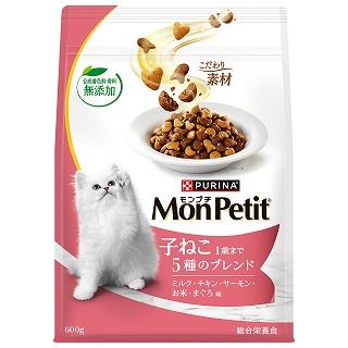 [ネスレ]モンプチ バッグ 子ねこ 5種のブレンド 600g