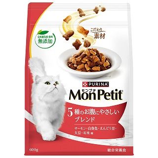 [ネスレ]モンプチ バッグ 5種のお腹にやさしいブレンド 600g