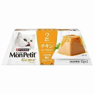 [ネスレ]モンプチ ジェムズ チキン ムース仕立て とろける贅沢ジュレソース 57g×2