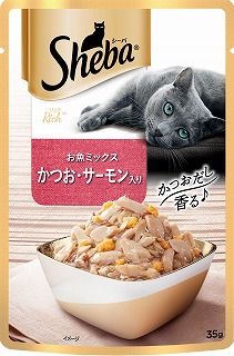 [マースジャパン]シーバ リッチ お魚ミックス かつお･サーモン入り 35g