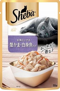 [マースジャパン]シーバ リッチ お魚ミックス 蟹かま･白身魚入り 35g