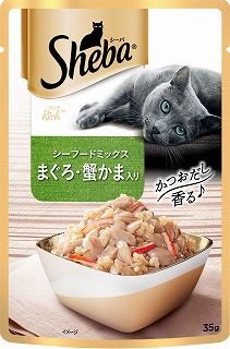 [マースジャパン]シーバ リッチ シーフードミックス まぐろ･蟹かま入り 35g