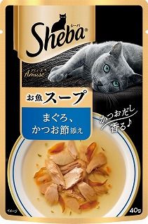 [マースジャパン]シーバ アミューズ お魚スープ まぐろ､かつお節添え 40g