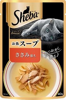 [マースジャパン]シーバ アミューズ お魚のスープ ささみ添え 40g