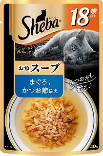 [マースジャパン]シーバ アミューズ 18歳以上 お魚のスープ まぐろ､かつお節添え 40g