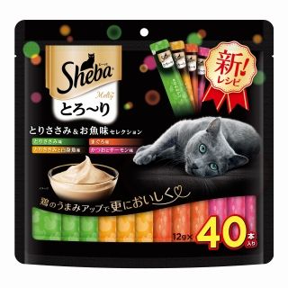 [シーバ]シーバ とろ~り メルティ とりささみ&お魚味セレクション 12g×40本