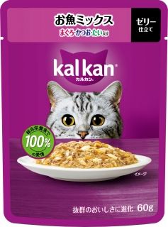[カルカン]カルカン パウチ お魚ミックス まぐろ･かつお･たい入り 60g