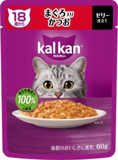 [カルカン]カルカン パウチ 18歳から まぐろ入りかつお 60g