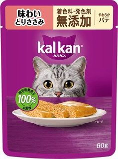 [カルカン]カルカン パウチ やわらかパテ 味わいとりささみ 着色料･発色剤 無添加 60g