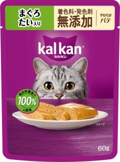 [カルカン]カルカン パウチ やわらかパテ まぐろ たい入り 着色料･発色剤 無添加 60g